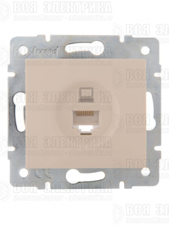 Розетка компьютерная 1-м СП Karina RJ45 механизм крем. LEZARD 707-0388-139