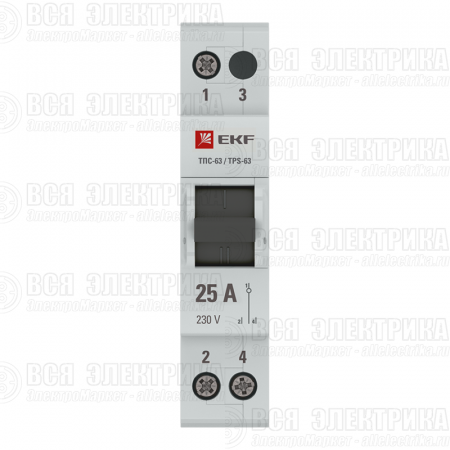 Переключатель трехпозиционный ТПС-63 1P 25А PROxima EKF TPS125