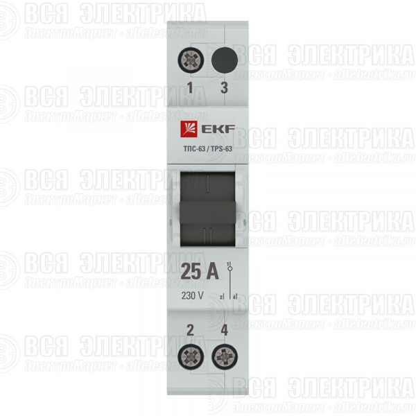 Переключатель трехпозиционный ТПС-63 1P 25А PROxima EKF TPS125