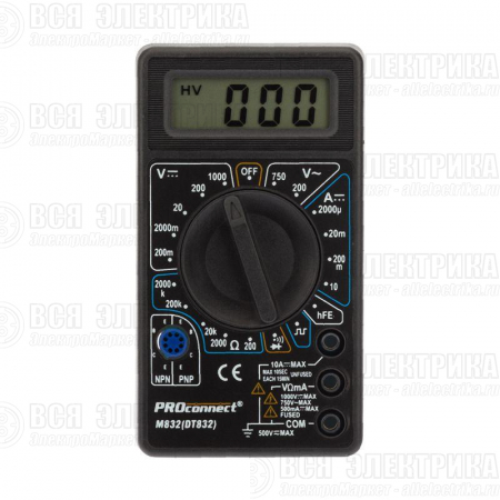 Мультиметр портативный M838 (DT838) PROCONNECT 13-3013
