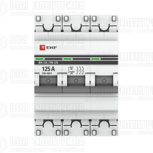 Выключатель нагрузки 3п 125А ВН-125 PROxima EKF SL125-3-125-pro
