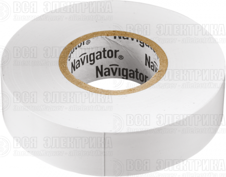 Изолента ПВХ 15мм (рул.10м) бел. NIT-B15-10/WH Navigator 71228