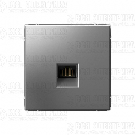 Розетка компьютерная ArtGallery RJ45 кат.6A механизм сталь SE GAL000986