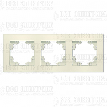 Рамка 3-м Афина универс. сл. кость (ivory) Universal A0045-I