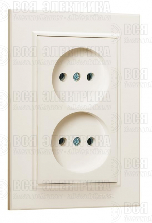 Розетка 2-м СП Karea 10А IP20 б/з крем. Makel 56010017