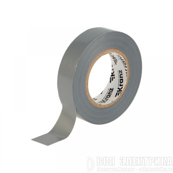 Изолента ПВХ 0.13х19мм 25м сер. (уп.5шт) Kranz KR-09-2208