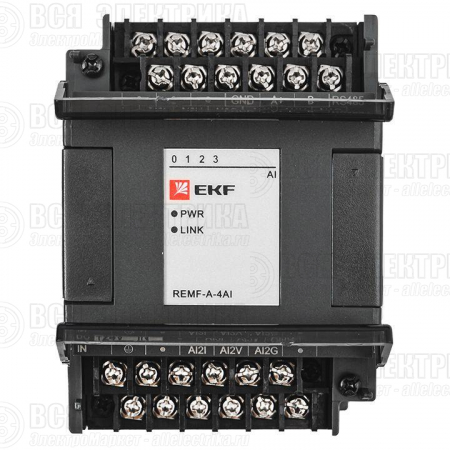 Модуль аналогового ввода REMF 4 PRO-Logic (без поверки) EKF REMF-A-4AI
