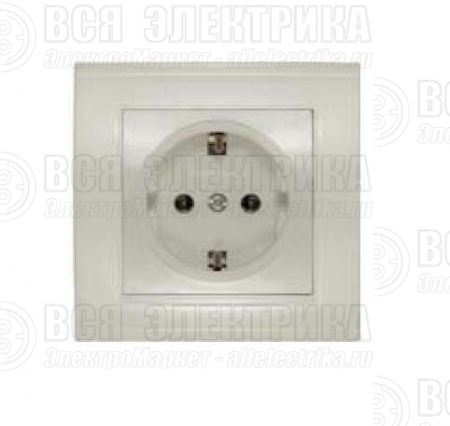 Розетка 1-м СП Бриллиант 16А IP20 с заземл. сл. кость UNIVersal 7948844