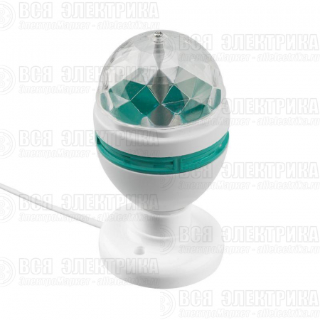 Лампа светодиодная "Диско" 6Вт 3LED RGB E27 230В IP20 с подставкой Neon-Night 601-251