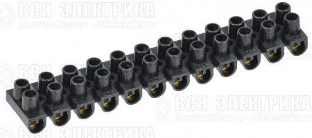 Колодка клеммная ЗВИ-3 н/г 1.0-2.5кв.мм 12 пар черн. IEK UZV5-003-04