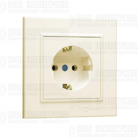 Розетка с/з (Керамика) СП Karea 16А IP20 крем. Makel 56010008