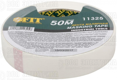 Лента малярная креппированная клейкая 25ммх50м FIT 11325