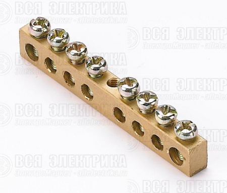 Шина нулевая 6х9-8/1 DEKraft 32001DEK