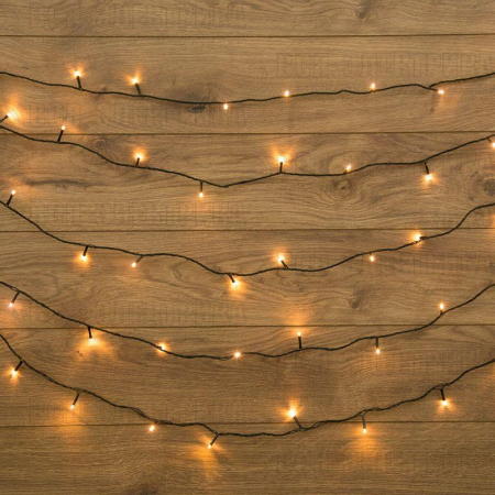 Гирлянда светодиодная универсальная 20м 200LED тепл. бел. 16Вт IP20 с контроллером Neon-Night 304-116