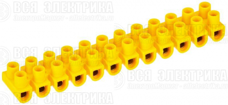 Колодка клеммная ЗВИ-20 н/г 4-10кв.мм 12 пар желт. IEK UZV7-020-06