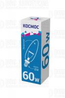 Лампа накаливания Свеча 60Вт E14 прозр. Космос LKsmSCnCL60E14v2