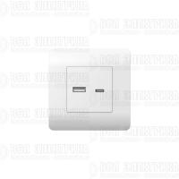 Розетка USB NEW3-E тип A+C 5В/2.1А бел. CHINT 431551