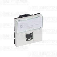 Розетка компьютерная СП 2мод. Mosaic RJ45 кат.5E UTP механизм бел. Leg 076554