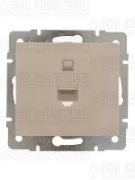 Розетка компьютерная СП Rain RJ45 16А IP20 механизм крем. LEZARD 703-0388-139