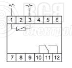Реле промежуточное PK-1P/Un (монтаж на DIN-рейке 35мм 12В AC/DC 16А перекл.) F&F EA06.001.001