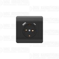 Розетка NEW3-E 16А с заземл. защ. шторки с 2-мя заряд. устройствами USB A+C 5В/2.1А черн. CHINT 431502