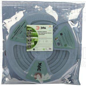 Лента светодиодная LS2835-9.6-120-24-G-IP68-5м 24В термостойкая для бани зел. (в комплекте: 2 заглушки; 10 крепежей)(уп.5м) Эра Б0062354