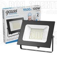 Прожектор светодиодный Elementary 100Вт 6500К IP65 9500лм 170-264В ДО черн. GAUSS 613100100