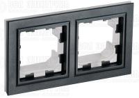Рамка 2-м IP44 BRITE РУ-2-БрЧ-44 черн. IEK BR-M22-44-K02