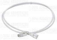 Патч-корд кат.5E UTP LSZH 1.5м slim колпачок с язычком бел. ITK PC08-C5EUL-1M5-SL-WT