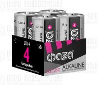 Элемент питания алкалиновый C/LR14 1.5В Alkaline Pack-4 (уп.4шт) ФАZА 5033160