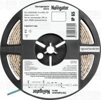 Лента светодиодная 71 769 NLS-5050CW60-14.4-IP65-12V R5 14.4Вт/м (уп.5м) Navigator 71769