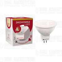 Лампа светодиодная JCDR 5Вт 3000К тепл. бел. GU5.3 330лм 220-240В ЭКОНОМКА Eco_LED5wJCDRC30_fr