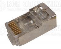 Джек компьютерный RJ45 (8P8C) кат.5E с экраном (уп.100шт) Rexant 05-1023