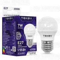 Лампа светодиодная 7Вт G45 4000К Е27 176-264В TOKOV ELECTRIC TKE-G45-E27-7-4K