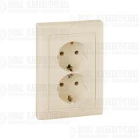 Розетка 2-м СП Valena 16А IP20 2P+E с заземл. немецк. стандарт сл. кость (DIY-упак.) Leg 695616