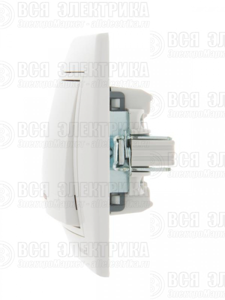 Выключатель 1-кл. СП Mira 10А IP20 с подсветкой с бел. вставкой бел. LEZARD 701-0202-111