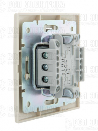 Выключатель 3-кл. СП Mira 10А IP20 со вставкой крем. LEZARD 701-0303-109