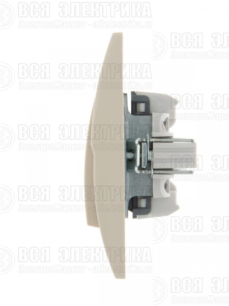 Переключатель проходной 1-кл. СП Deriy 10А крем. LEZARD 702-0303-105