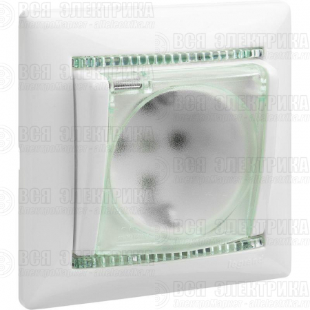 Розетка 1-м СП Valena 16А IP44 2P+E с заземл. защ. шторки с крышкой немецк. стандарт механизм бел. Leg 774220