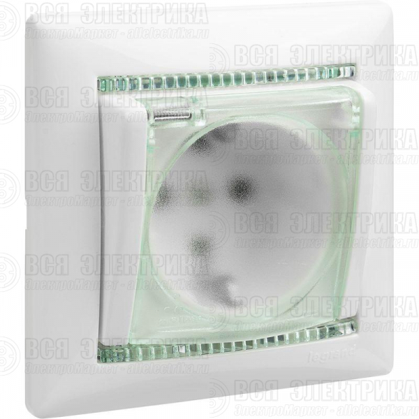 Розетка 1-м СП Valena 16А IP44 2P+E с заземл. защ. шторки с крышкой немецк. стандарт механизм бел. Leg 774220
