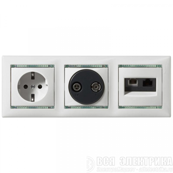 Розетка 1-м СП Valena 16А IP21 230/250В 2P+E с заземл. защ. шторки на винтах механизм сл. кость Leg 774321
