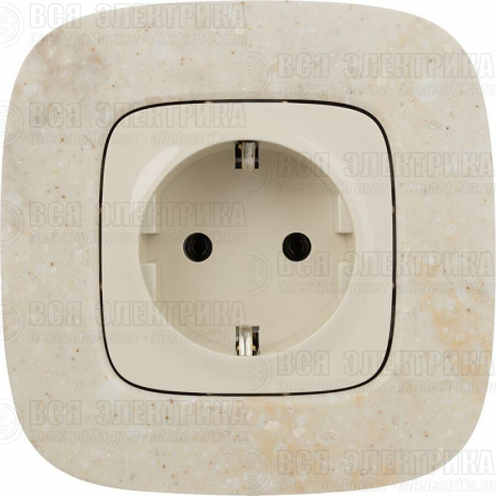 Розетка 1-м СП Valena Allure 16А IP2X 250В 2P+E безвинт. клеммы с лицев. панелью механизм сл. кость Leg 753821