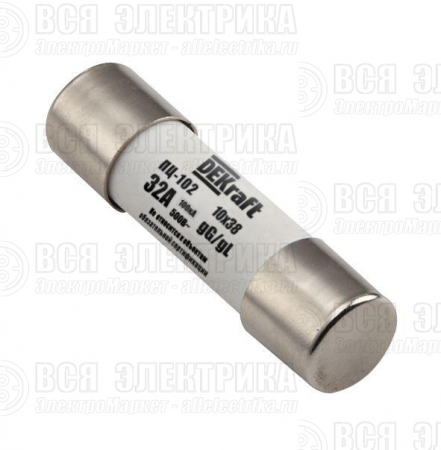 Предохранитель цилиндрический 10А 10х38 ПЦ-102 DEKraft 21364DEK