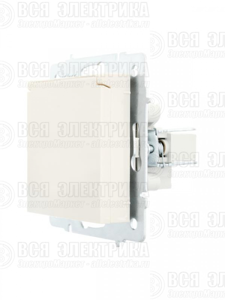 Розетка 1-м СП Vesna с заземл. с крышкой ПБТ механизм кремов. LEZARD 742-0388-123B