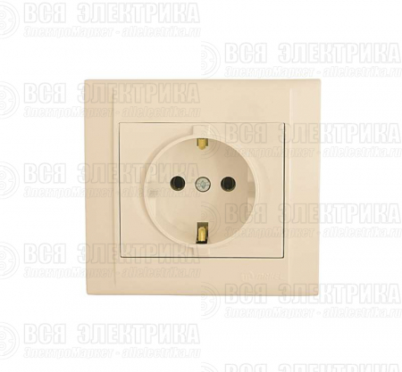 Розетка СП Defne 16А IP20 с зазем.крем Makel 42010028