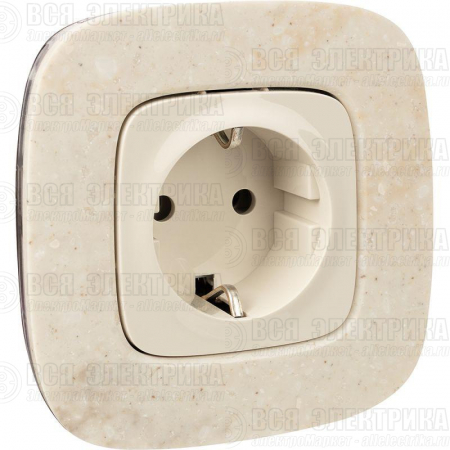 Розетка 1-м СП Valena Allure 16А IP2X 250В 2P+E безвинт. клеммы с лицев. панелью механизм сл. кость Leg 753821
