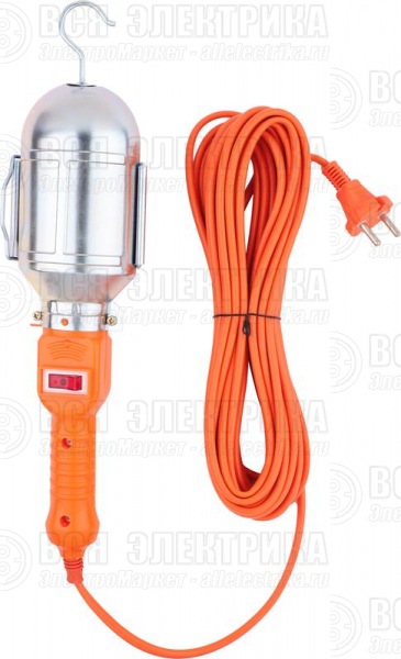 Светильник переносной с выключателем 60Вт 220В ПВС 2х0.75 5м IP20 TOKOV ELECTRIC TKE-SP-20-5M