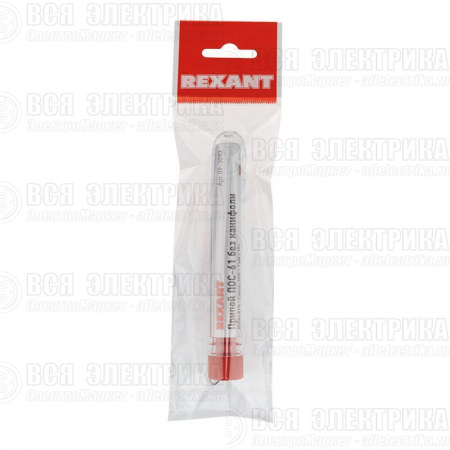 Припой без канифоли ПОС-61 10г d1.0мм (Sn61 Pb39) колба Rexant 09-3093