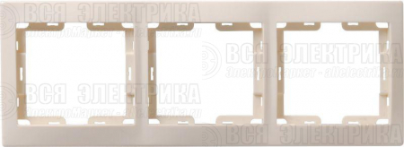 Рамка 3-м КВАРТА РГ-3-ККм горизонт. крем. IEK EMK30-K33-DM