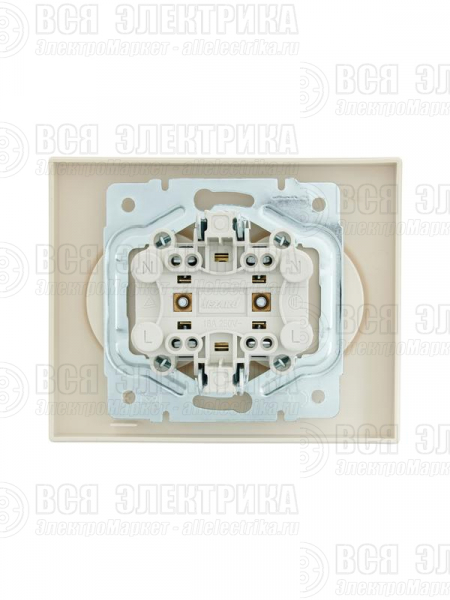 Розетка 2-м СП VESNA без заземл. ПБТ кремов. LEZARD 742-0300-128B